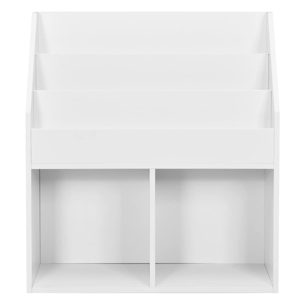 Bibliothèque enfant avec casiers ouvert blanc 70x30x80cm