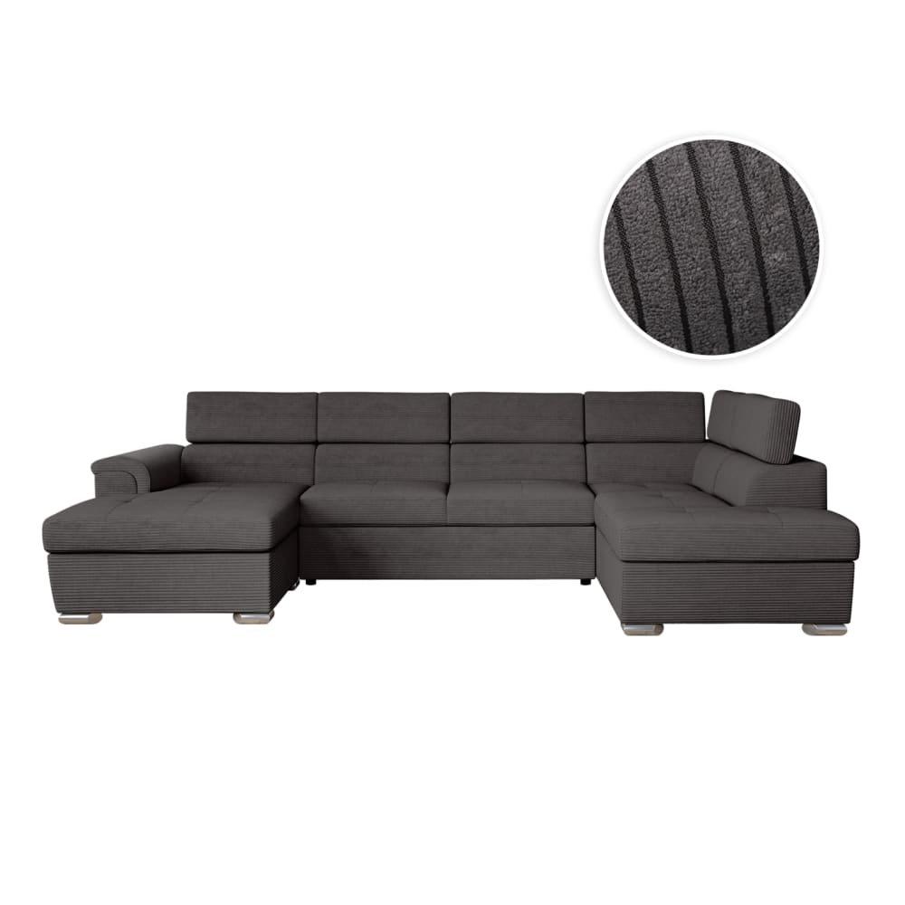 Canapé panoramique convertible - gris