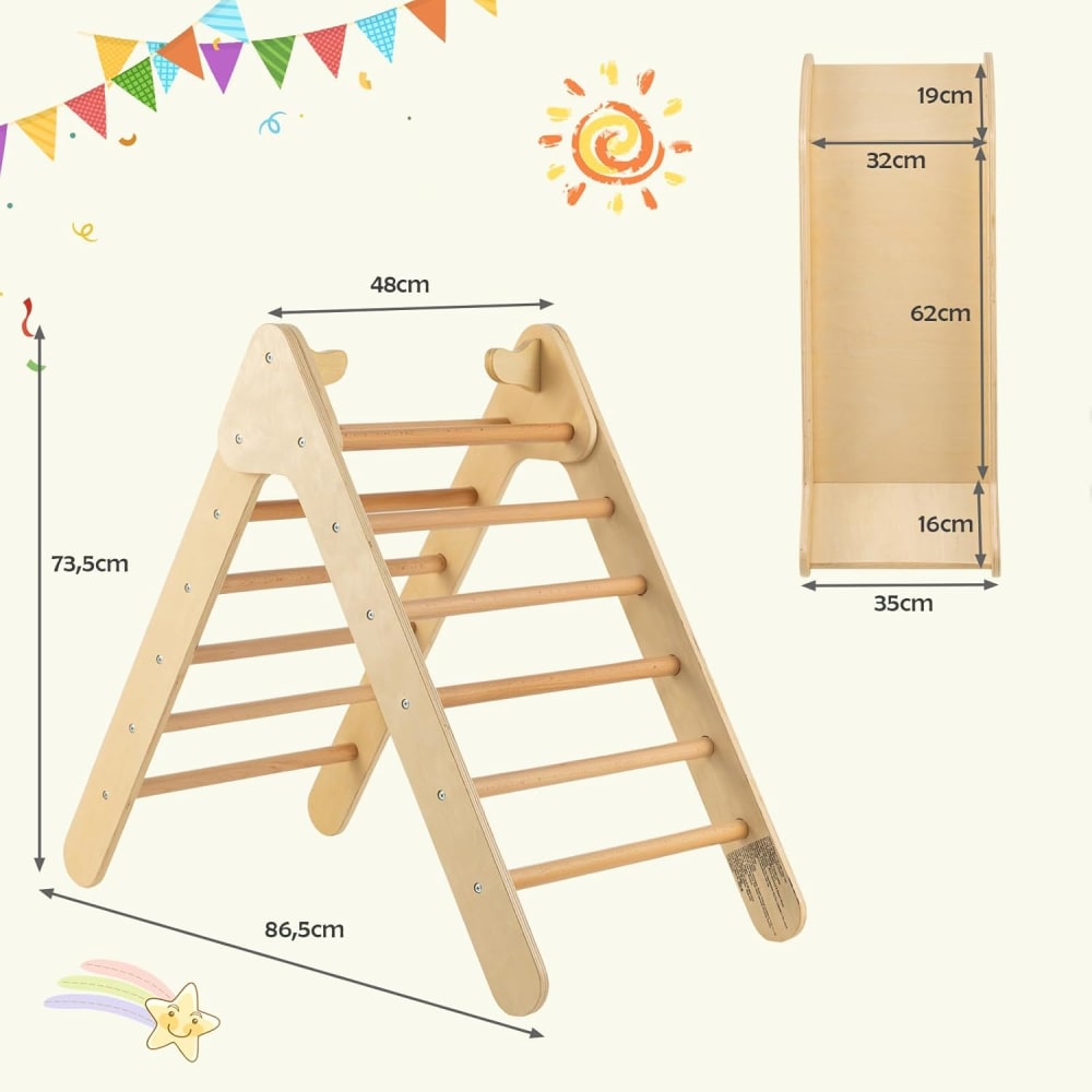 Arche montessori enfants triangle beige