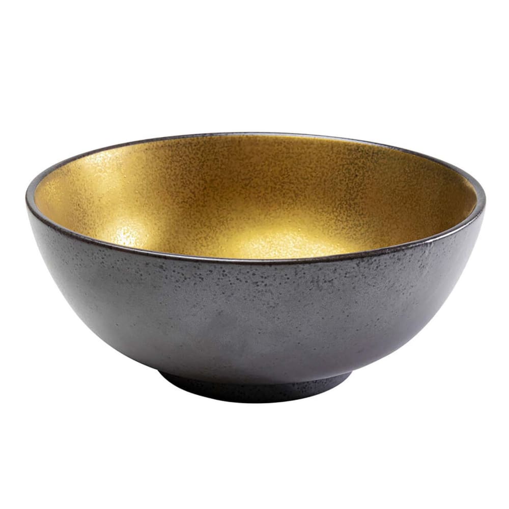 Kare Design Bol en céramique grise et dorée d21 - Porcelaine
