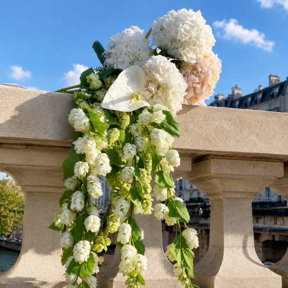 Tige houblon tombante artificielle verte h129 - Maisons du Monde