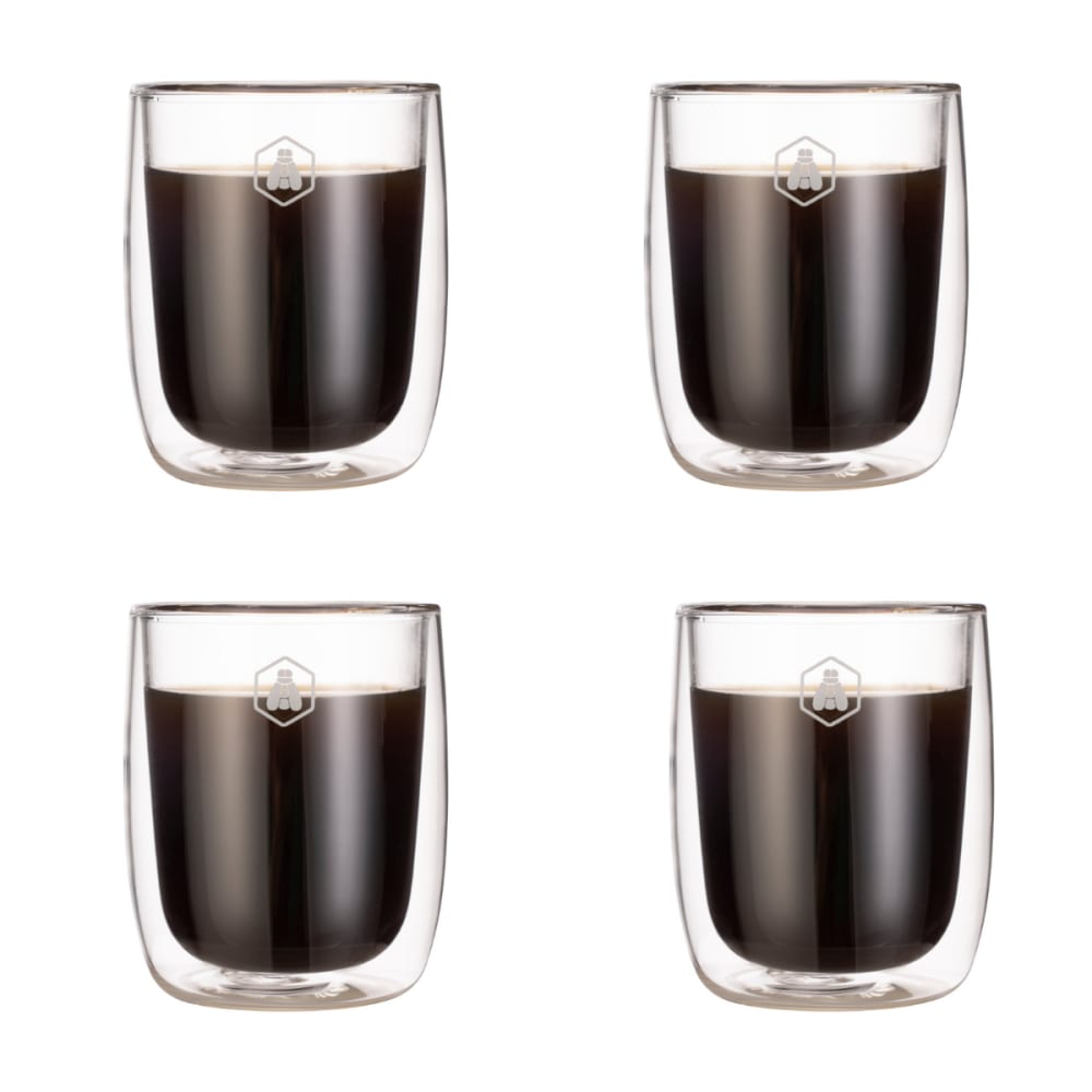 4 tasses à espresso double paroi