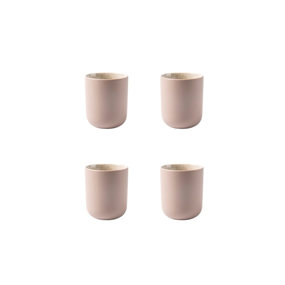 Lot de 4 tasses taupe