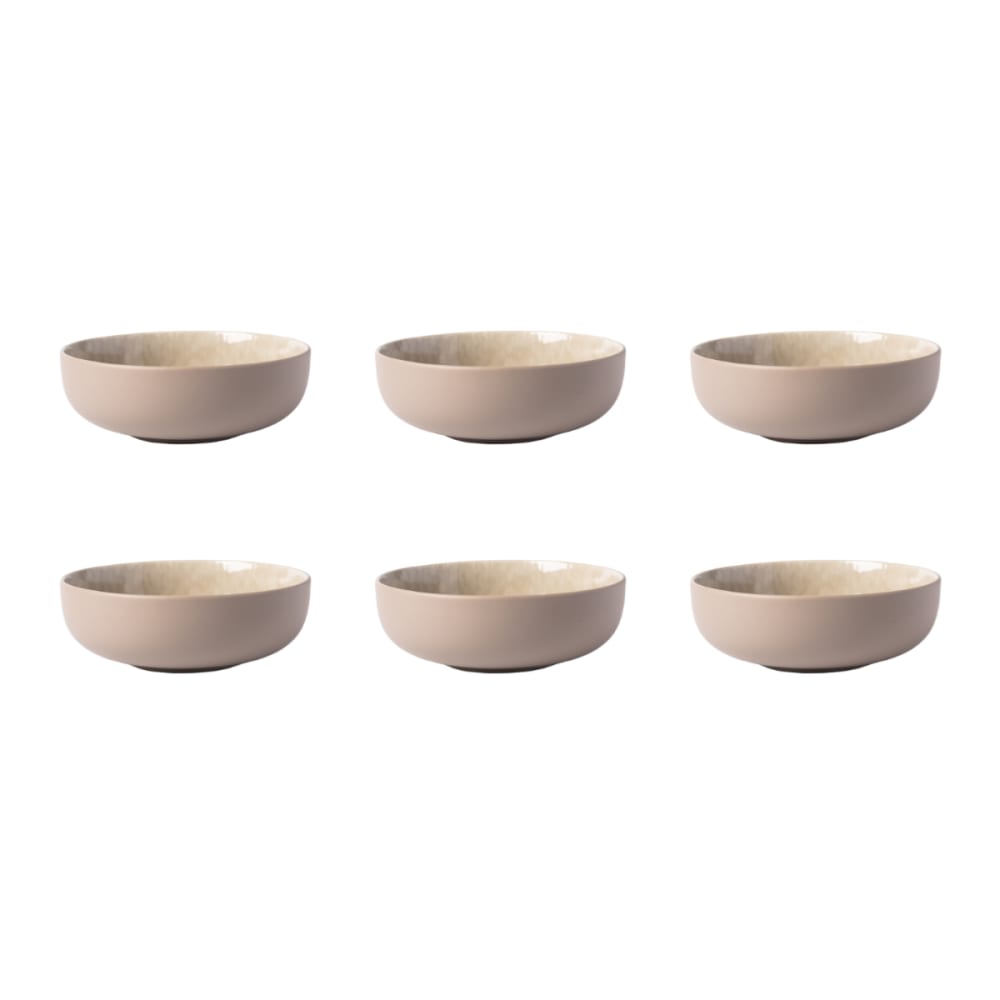 Lot de 6 bols taupe Lot de 6 bols taupe