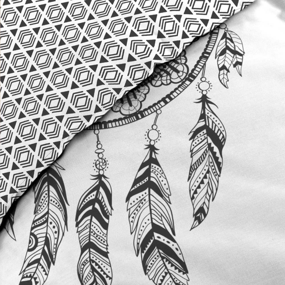 Parure de couette 100% coton imprimée 260x240cm 2 taies - Maisons du Monde
