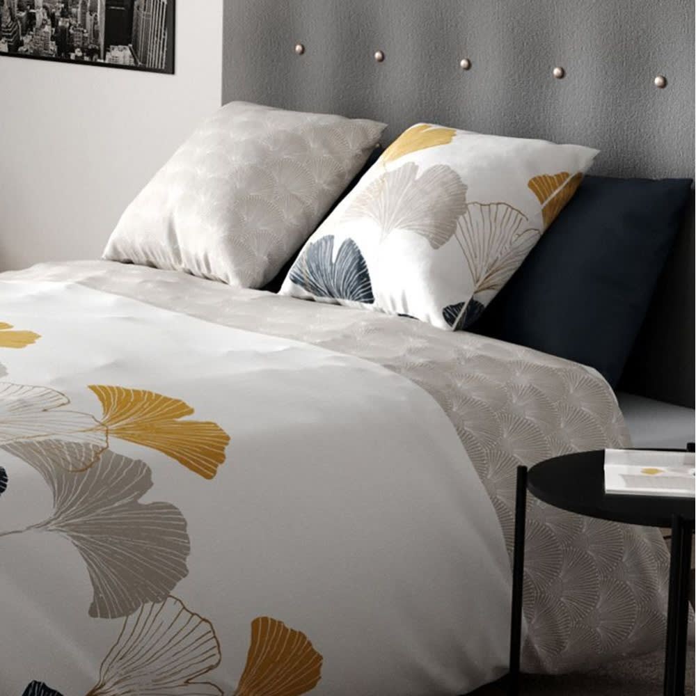 Parure de couette 100% coton 57 fils imprimée 240x220cm 2 taies - Maisons du Monde