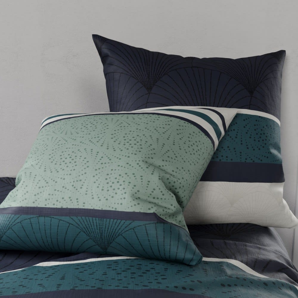 Parure de couette 100% coton 57 fils imprimée 240x220cm 2 taies - Maisons du Monde