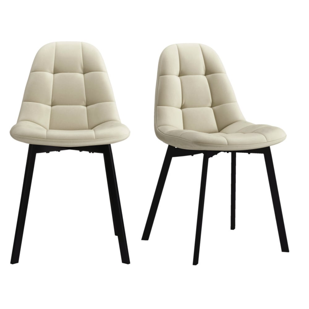 chaise en velours blanc