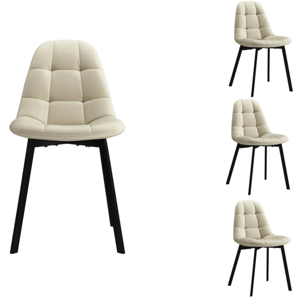chaise en velours blanc
