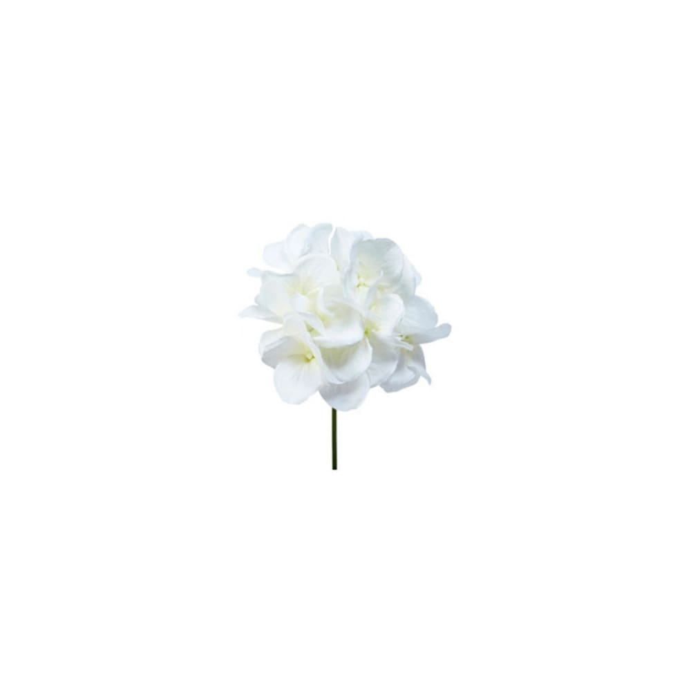 Tige d'hydrangea à piquer artificielle blanche h18