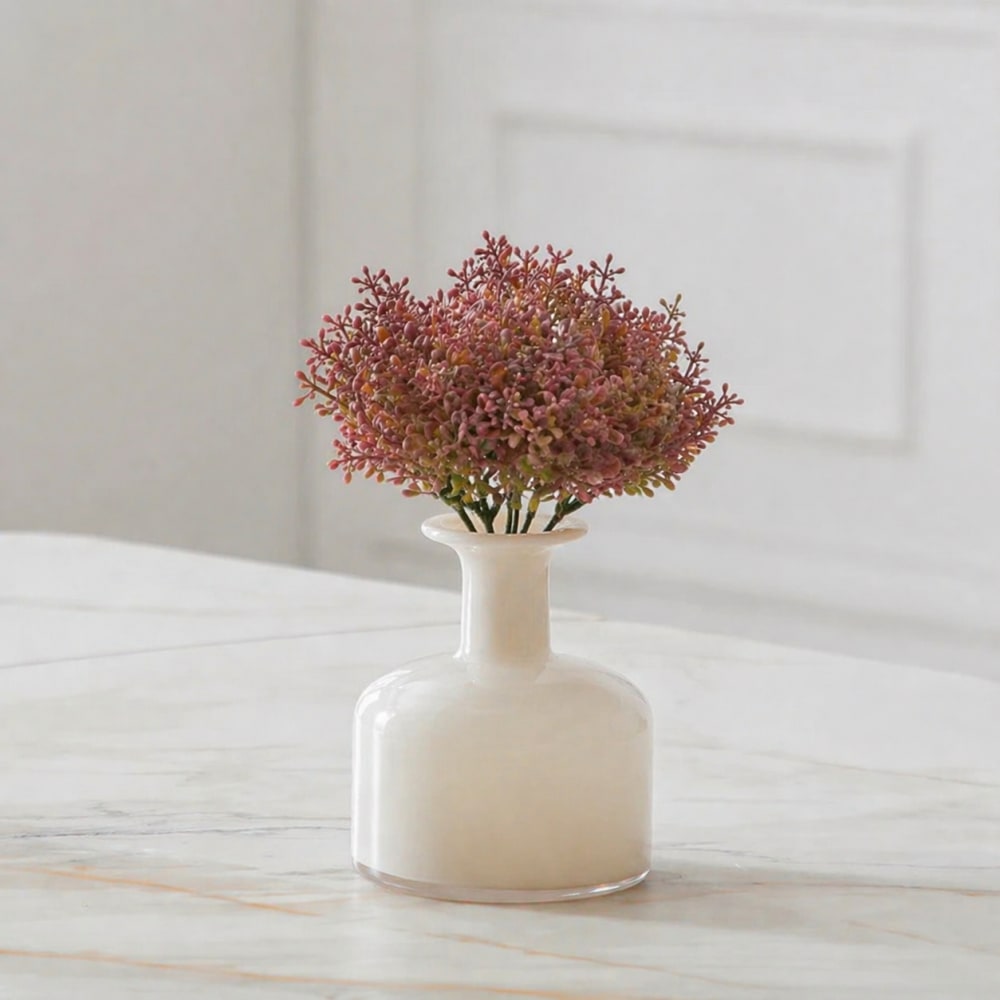 Feuillage bourgeonnant artificielle marron h19 — vue 3