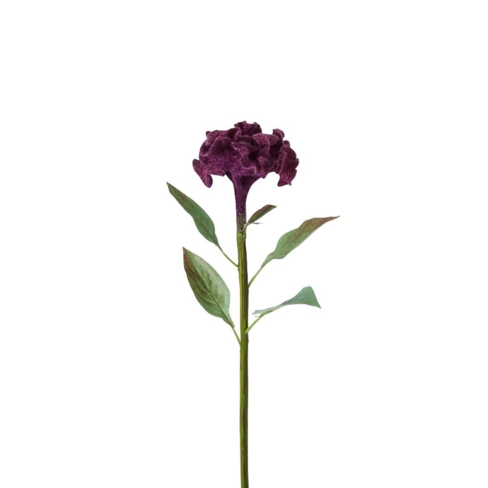 Sia Deco Tige de celosia artificielle rose h53 style contemporain - Pvc - Poly Chlorure De Vinyle