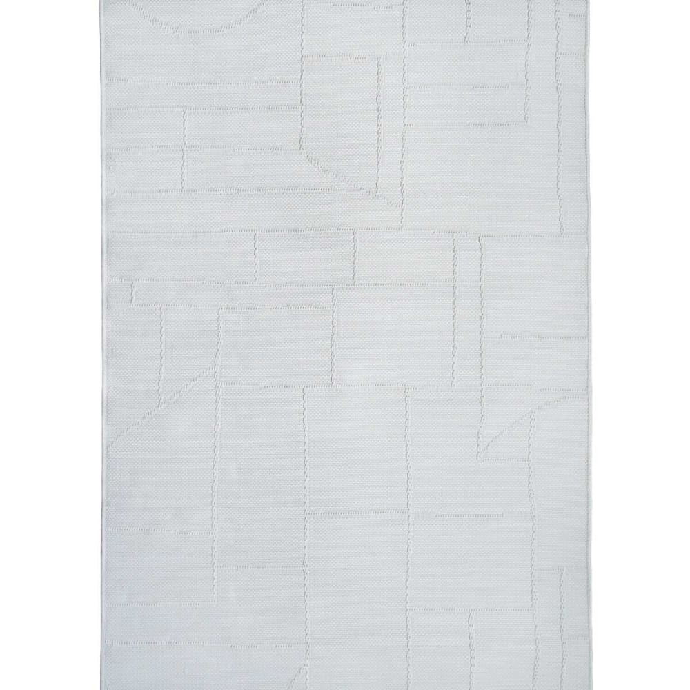 Tapis aspect jute blanc - ivoire