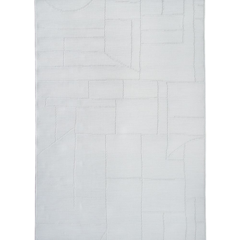 Tapis extérieur intérieur aspect jute blanc ivoire 160x225