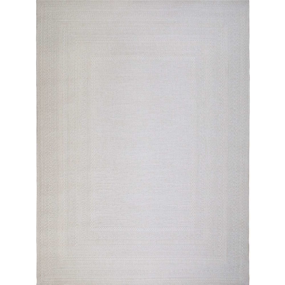 Tapis  aspect jute à motif blanc ivoire 120x160