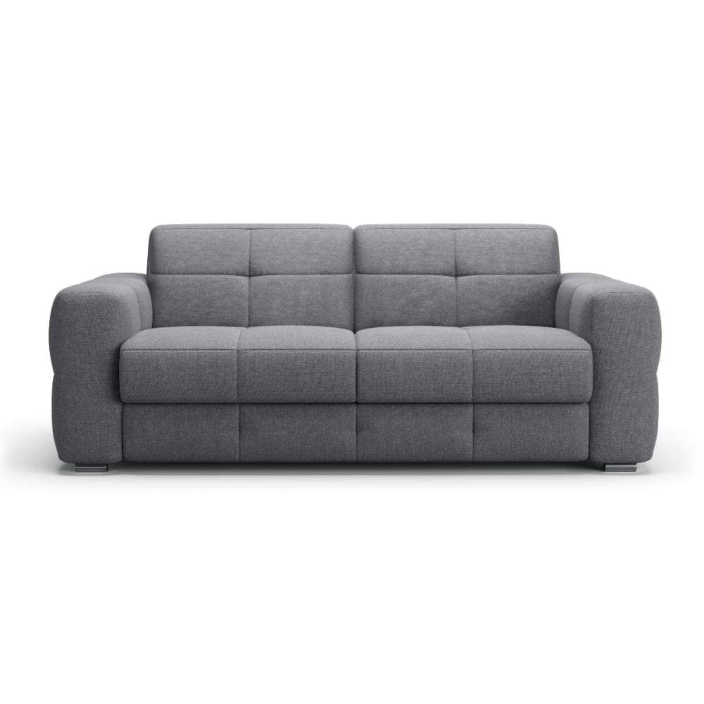 Canapé 3 places convertible en tissu L207 cm - Gris