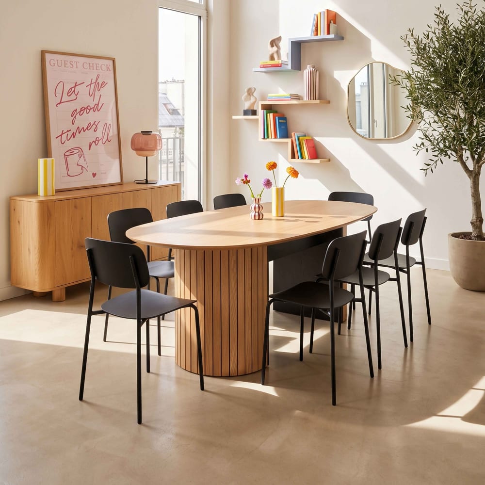 Esstisch mit MDF-Platte mit Eichenfurnier - Maisons Du Monde