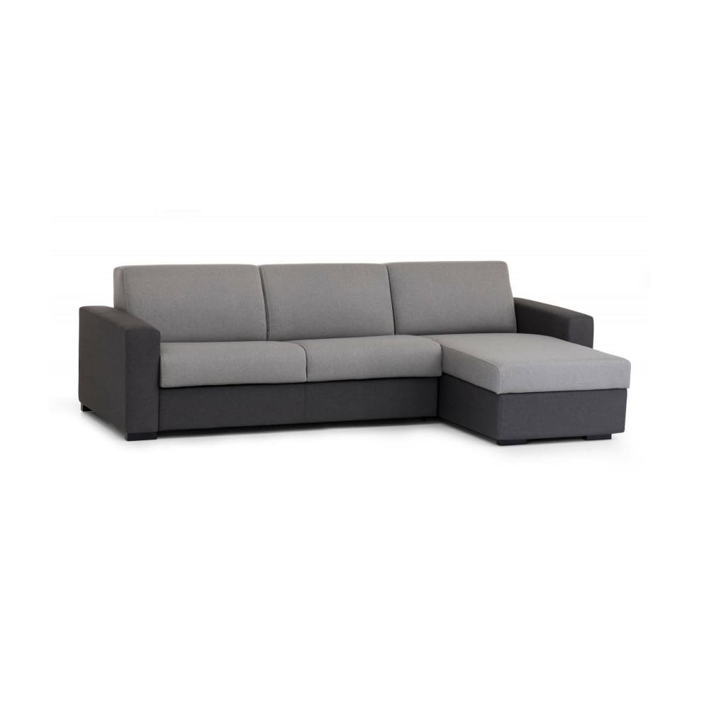 Canapé d'angle en tissu gris 260x95h90 cm