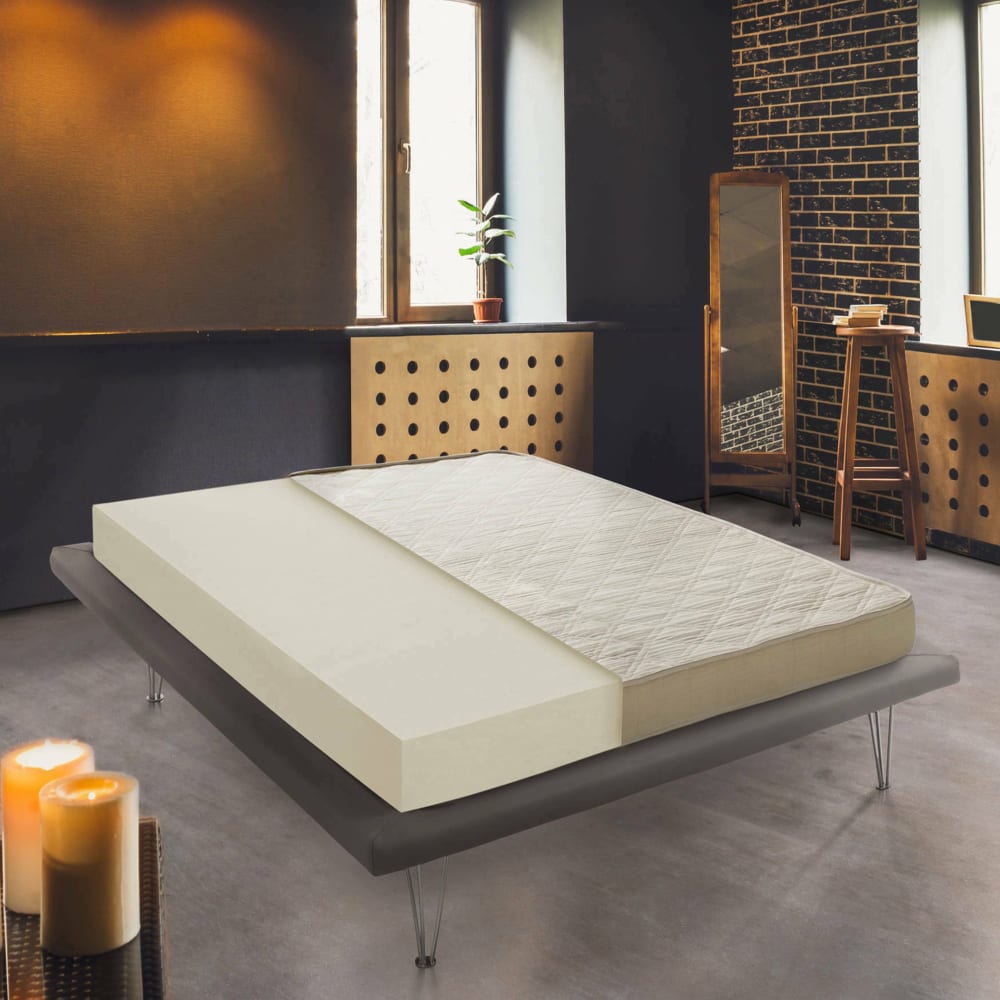 Matelas double en tissu blanc 160x190 cm - Maisons du Monde