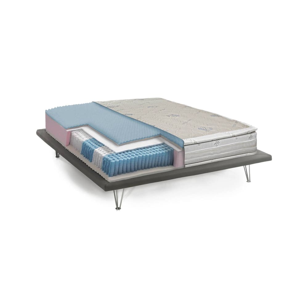 Matelas double en Memory Foam blanc 160x190 cm