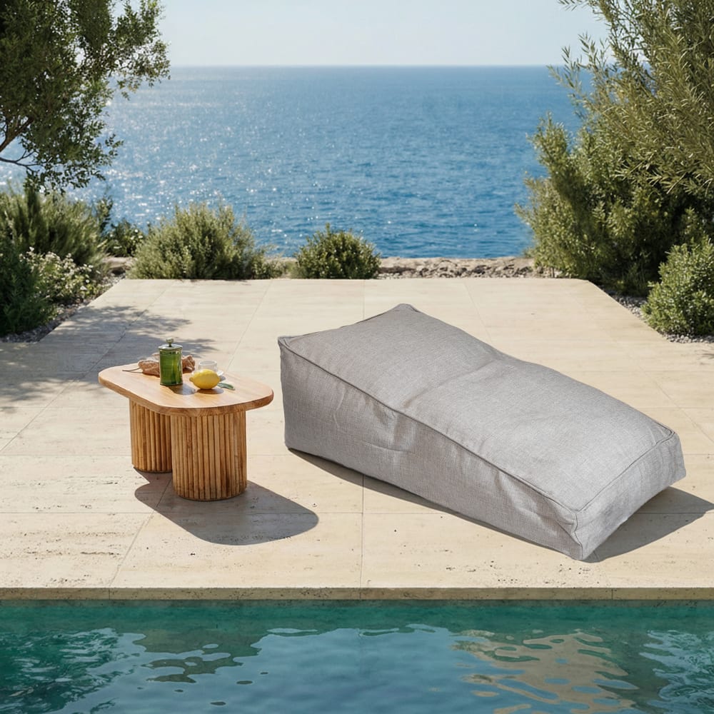 Bain de soleil extérieur déhoussable en tissu effet lin - Maisons du Monde