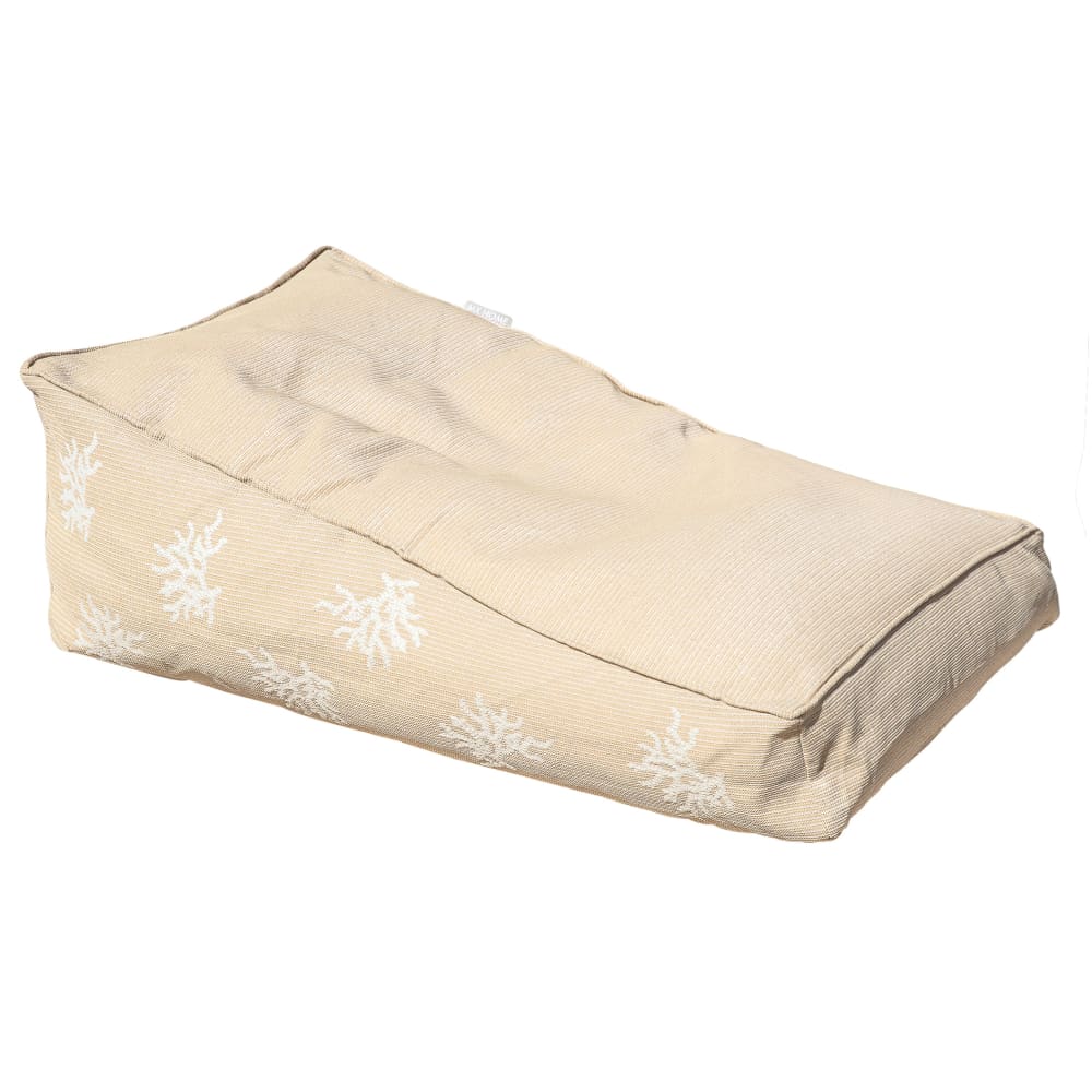Bain de soleil extérieur flottant déhoussable broderie corail