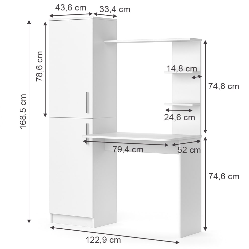 Schreibtisch Weiß 122.9x168cm - Maisons Du Monde