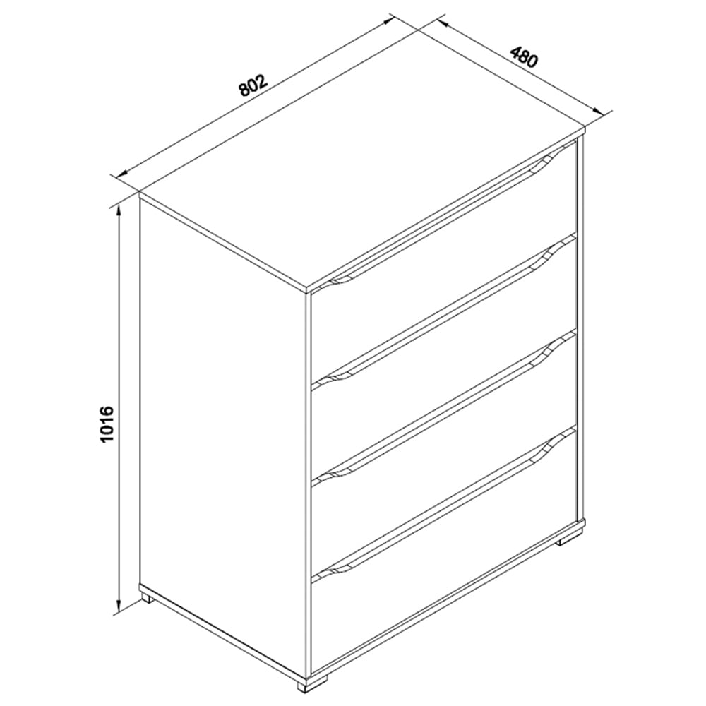Sideboard, Weiß 80 x 101.6cm - Maisons Du Monde