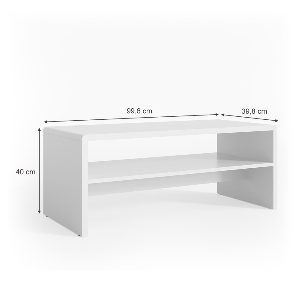 Couchtisch  Weiß 99.6x40.1cm - Maisons Du Monde