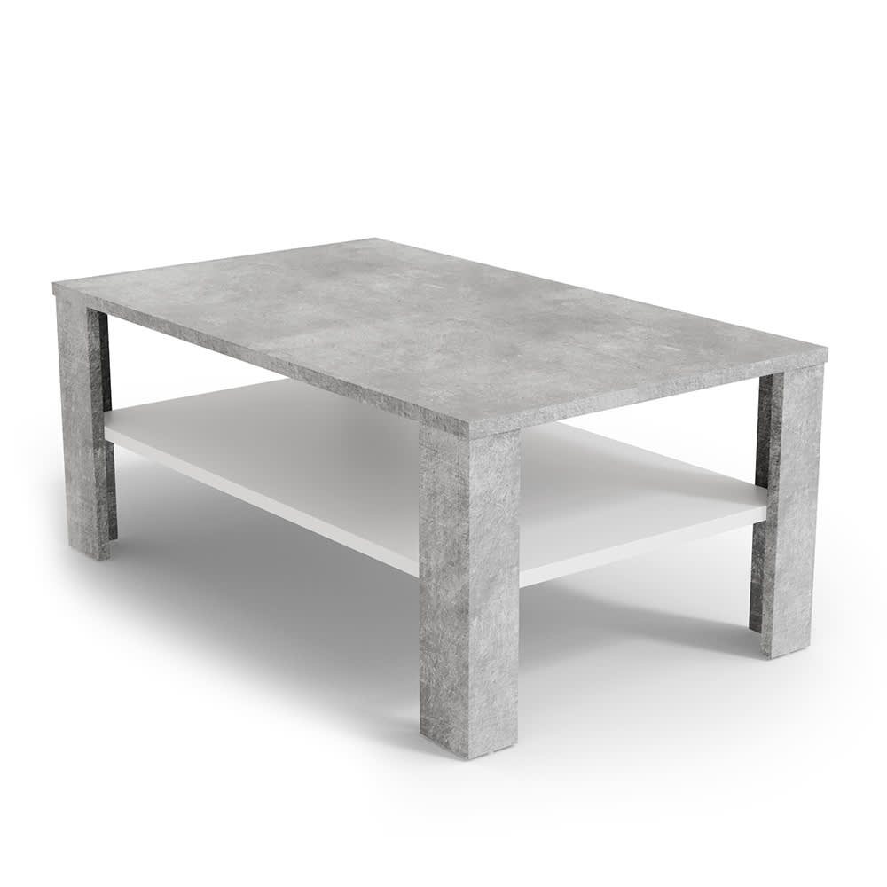 Vicco Couchtisch, Beton 100 x 60cm style modern Grau Spanplatte