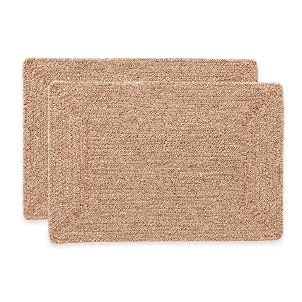 Lot 2 sets de table en jute rectangulaire 45x30 cm