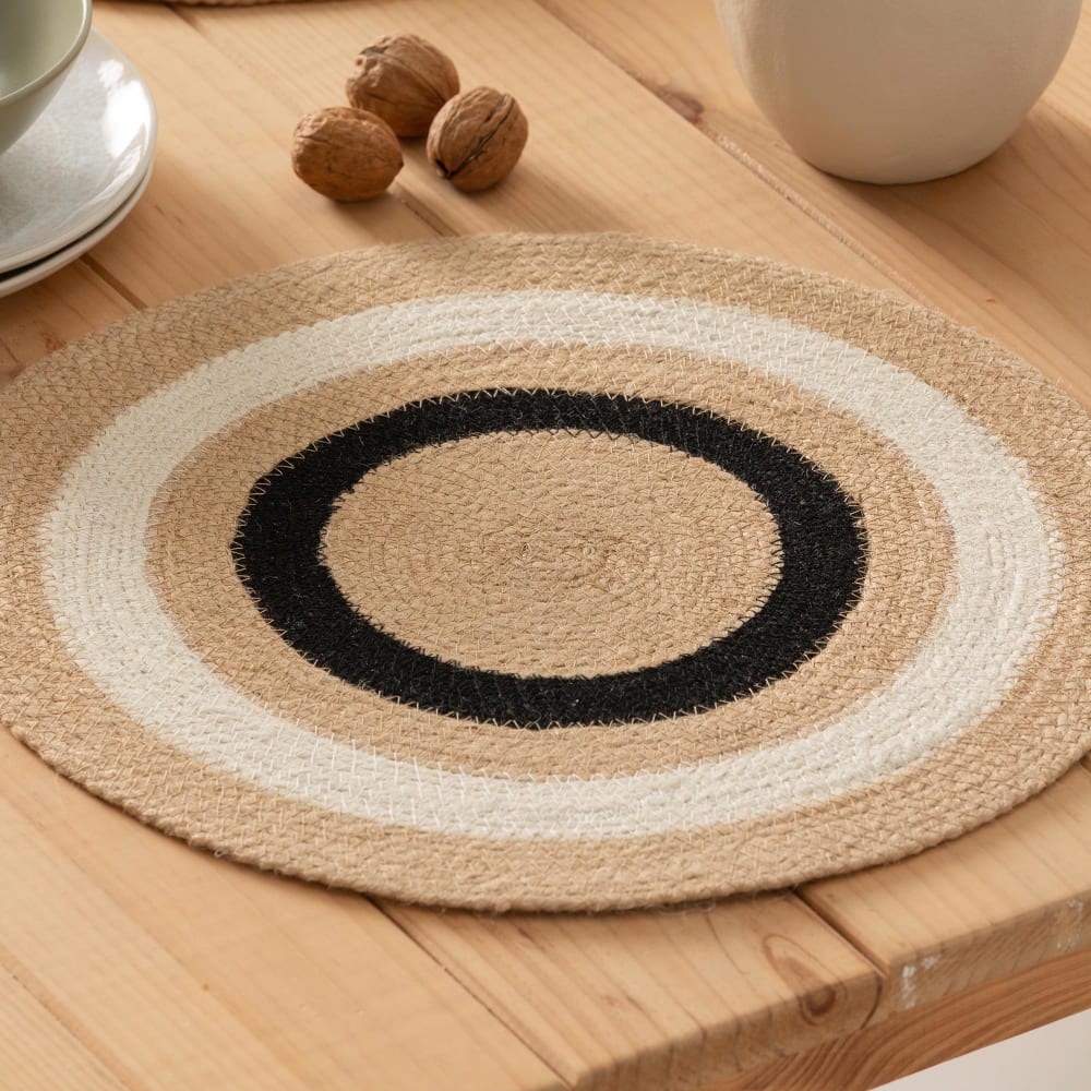 2er-Set Jute Tischsets rund 38x38 cm - Maisons Du Monde