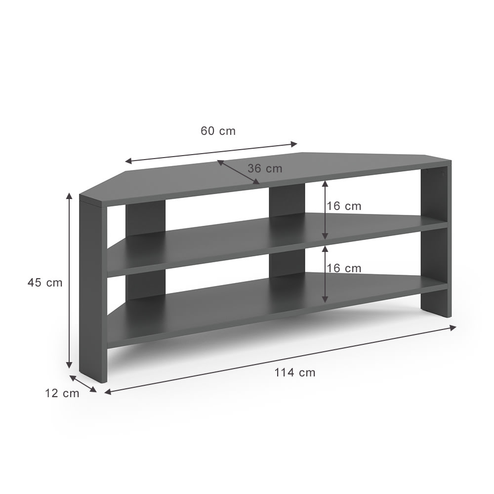 Meuble tv, anthracite 114 x 45cm - Maisons du Monde