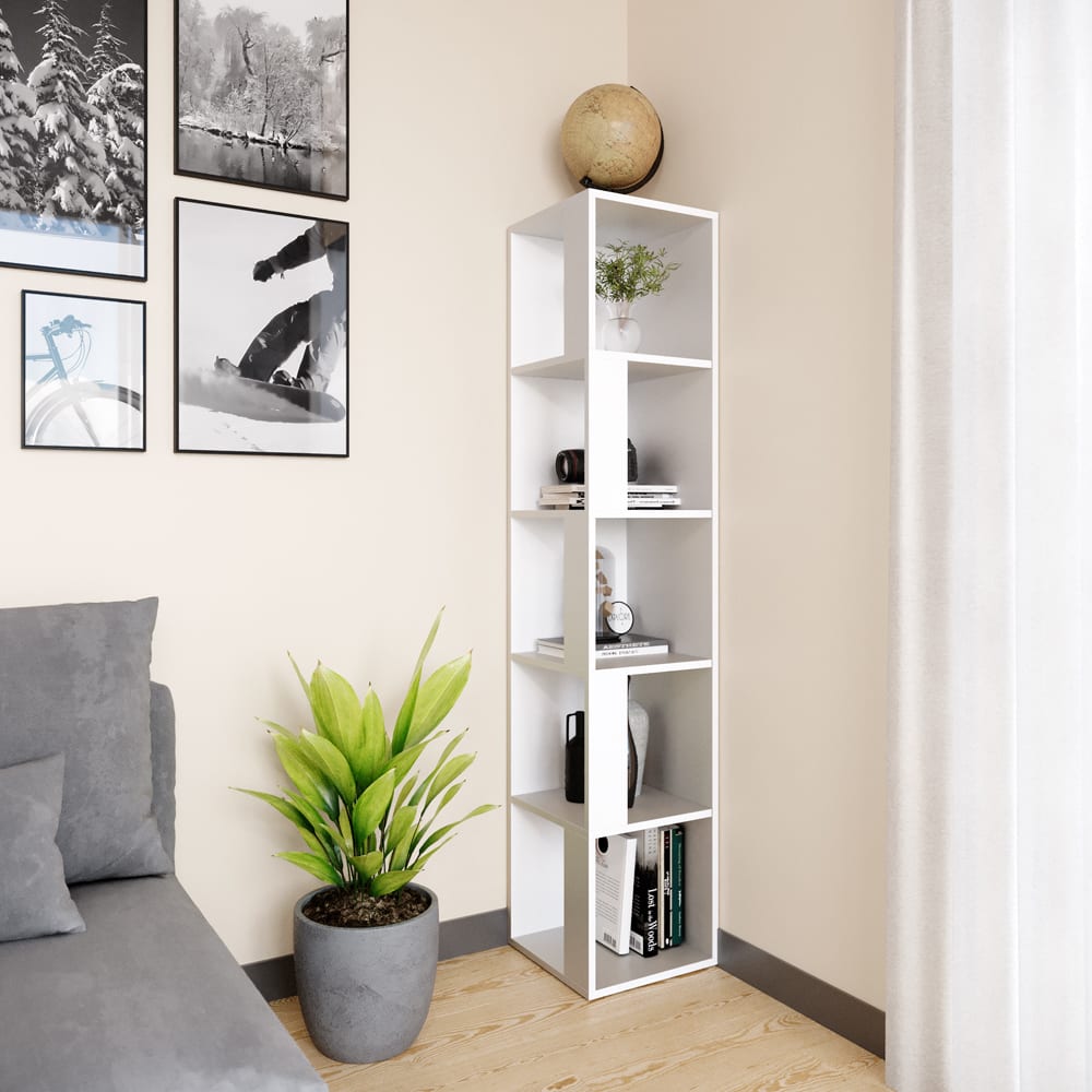 Eckregal, Weiß 33.3 x 162.2cm - Maisons Du Monde