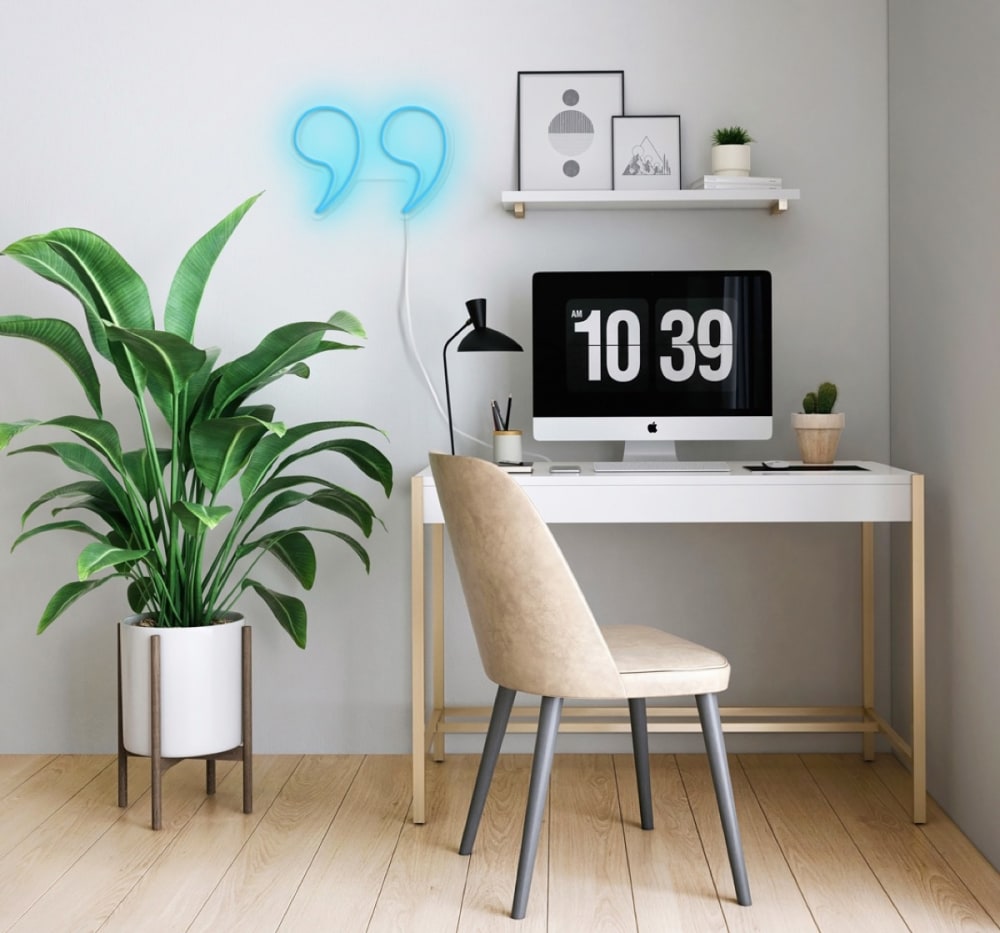 Eclairage néon guillemets inversés - Maisons du Monde