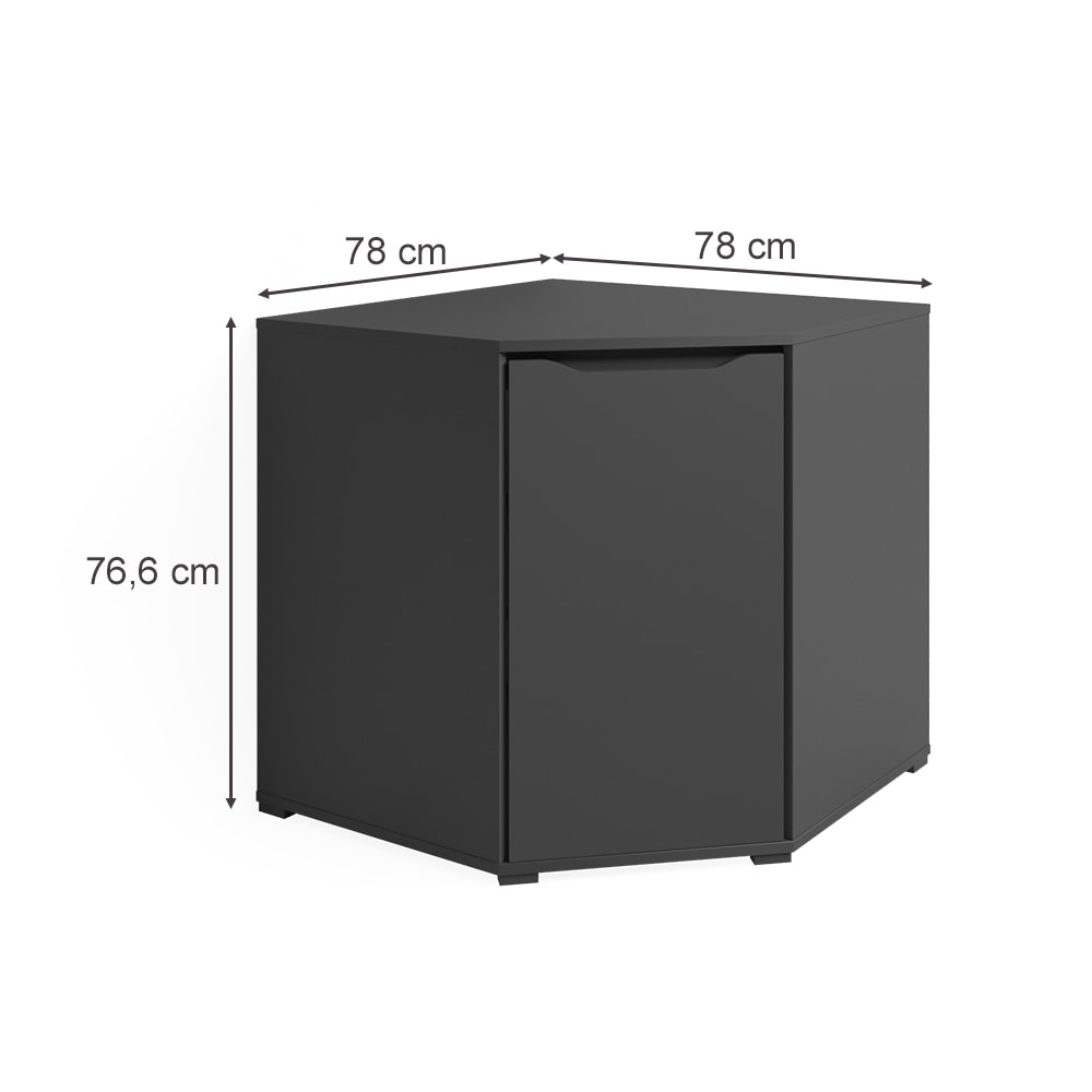 Sideboard, Anthrazit 78 x 76.6cm - Maisons Du Monde