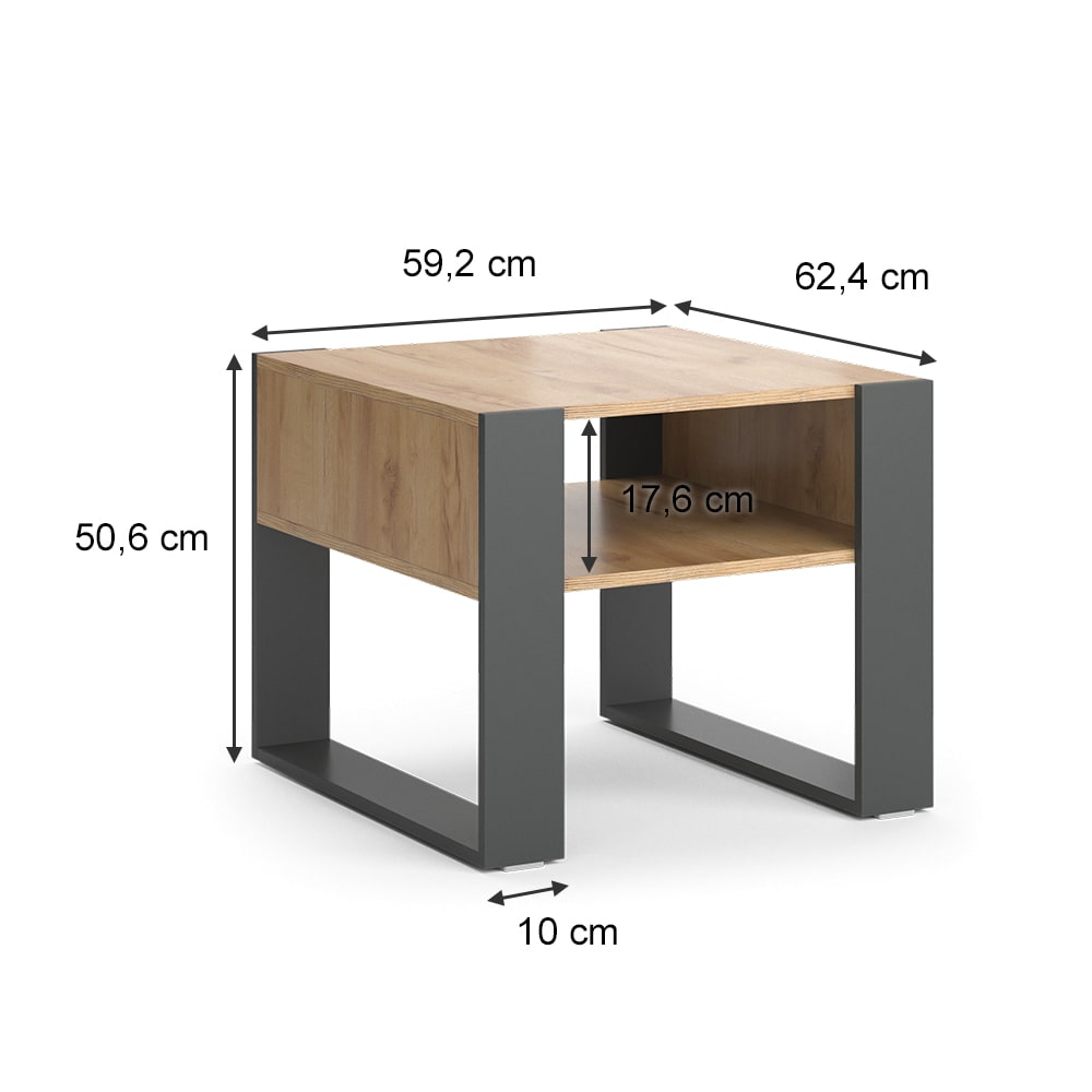 Couchtisch Anthrazit 59.2x62.4cm - Maisons Du Monde