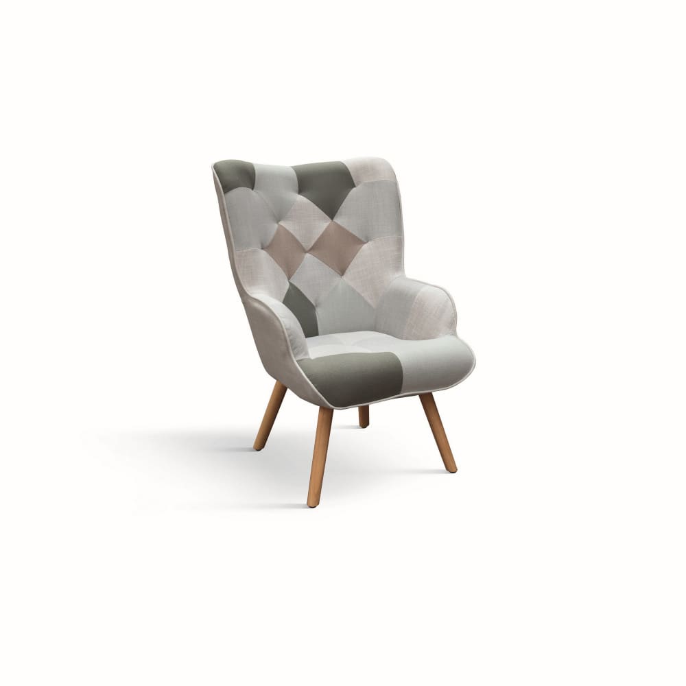 fauteuil en tissu multicolore