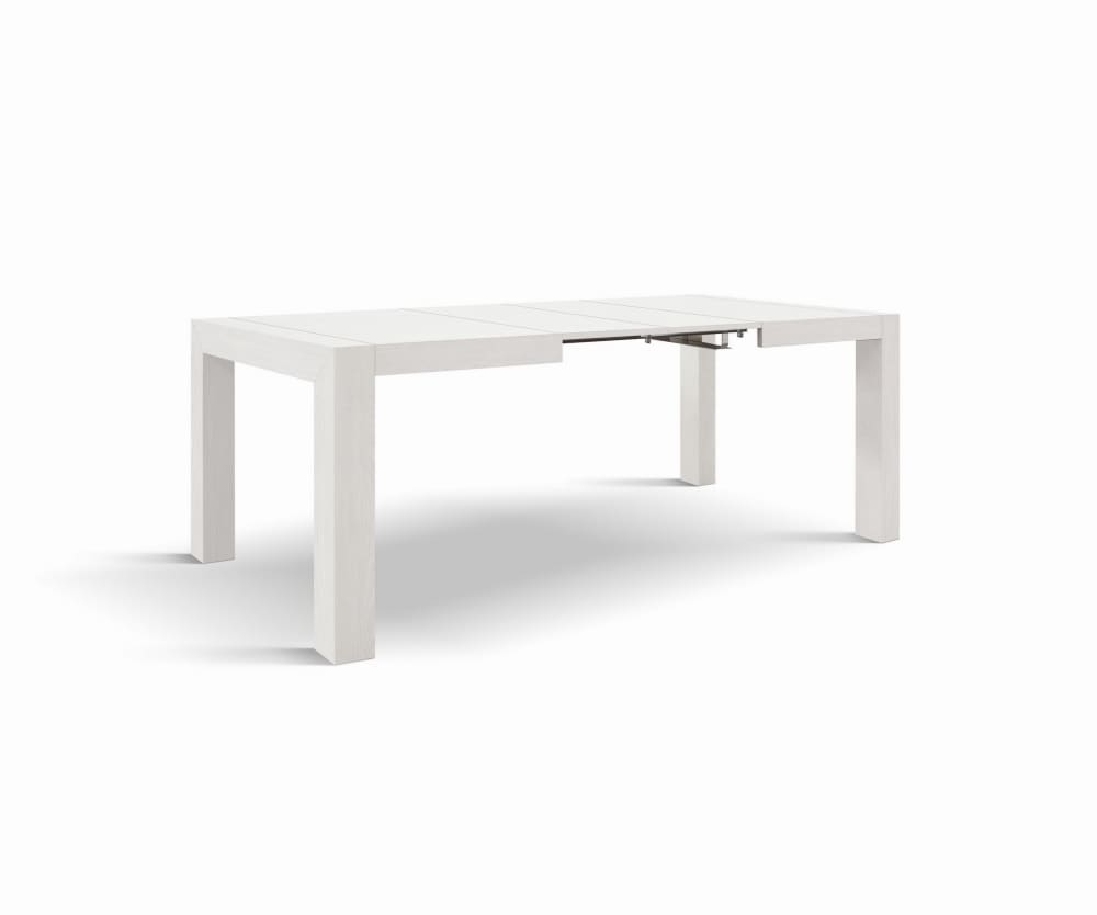 Ausziehtisch weißes Eschenholz, 160x90–240x90 cm - Maisons Du