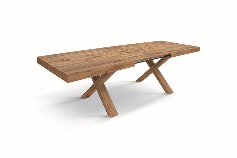 Ausziehtisch Eichenoptik, Eichenbeine, 180x90–260x90 cm - Maisons