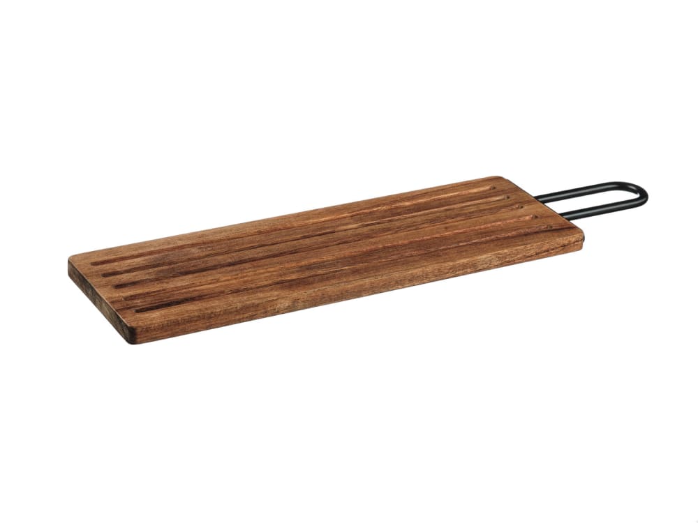 Björn Brotbrett aus Akazienholz STINE - 39 x 13cm Braun Edelstahl