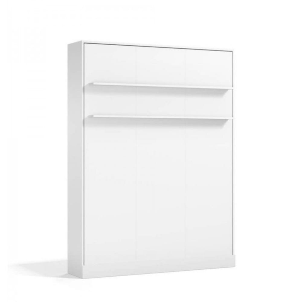 Lit escamotable vertical avec matelas blanc 221x149x38cm Lit escamotable vertical avec matelas blanc 221x149x38cm
