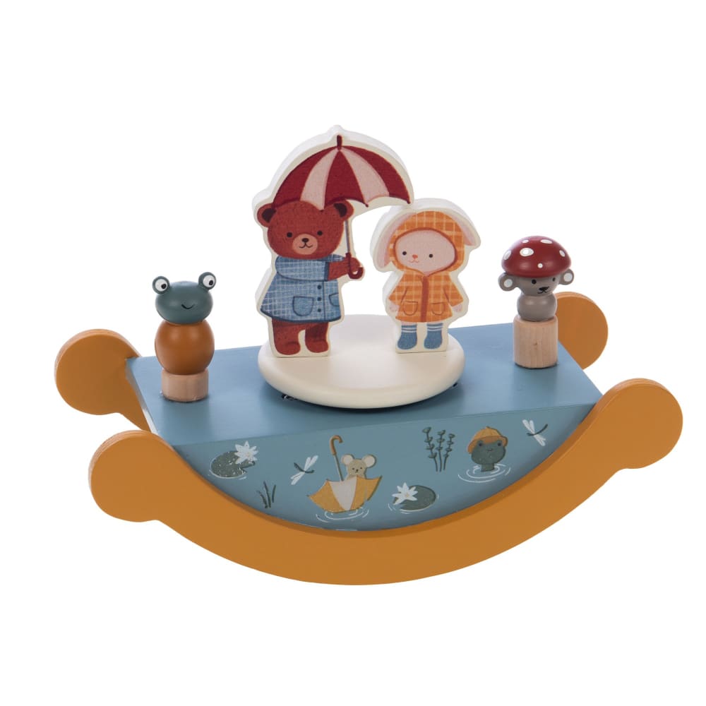 Boîte à musique bleue 12x8x17 cm (MueMue) - Image 1