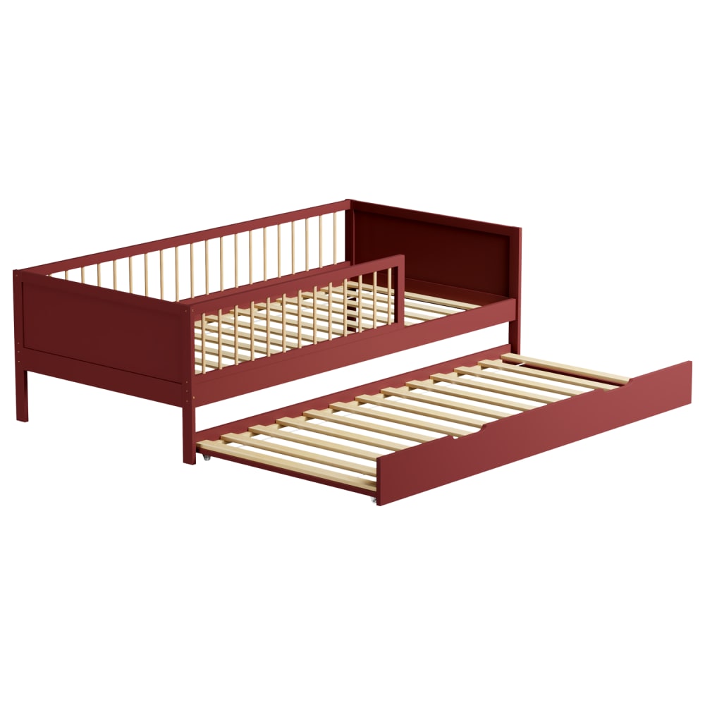 Lit gigogne pour enfant 190x90cm en bois (Happy Garden) - Image 1