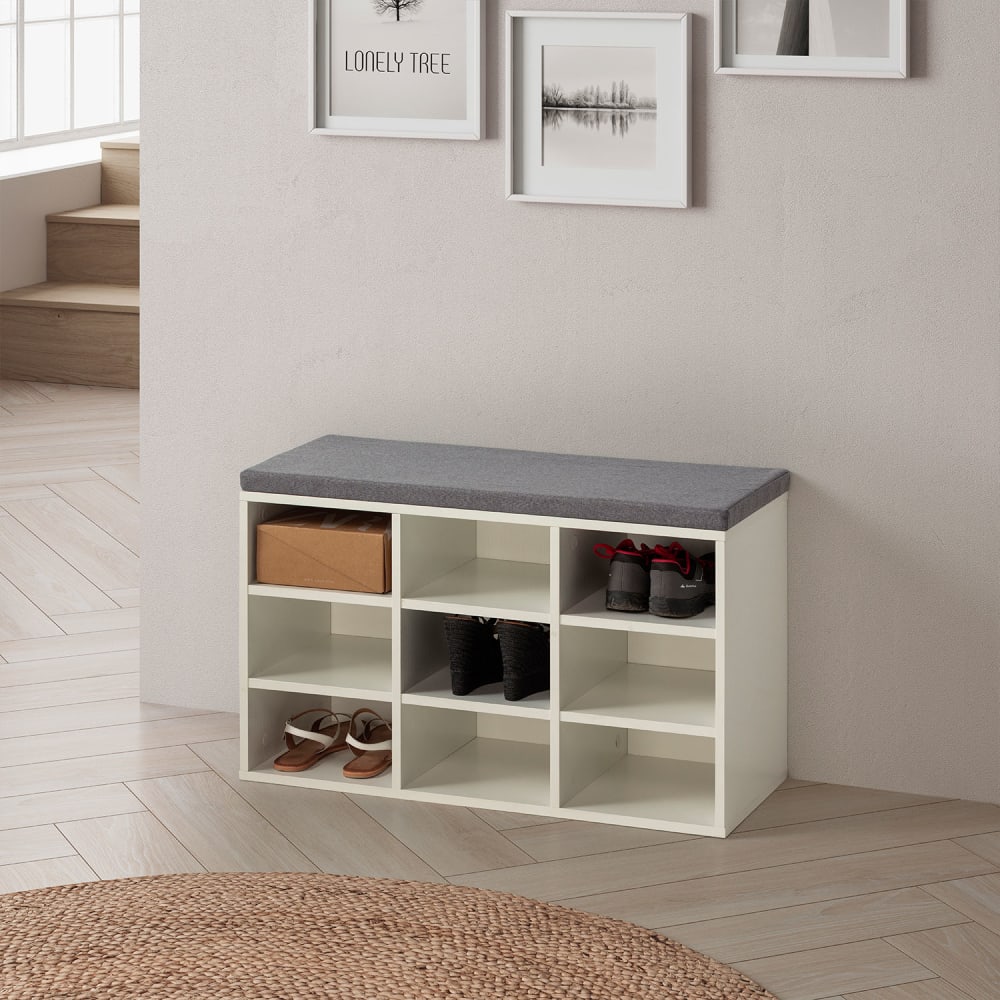 Banc à chaussures couleur Blanc 9 trous