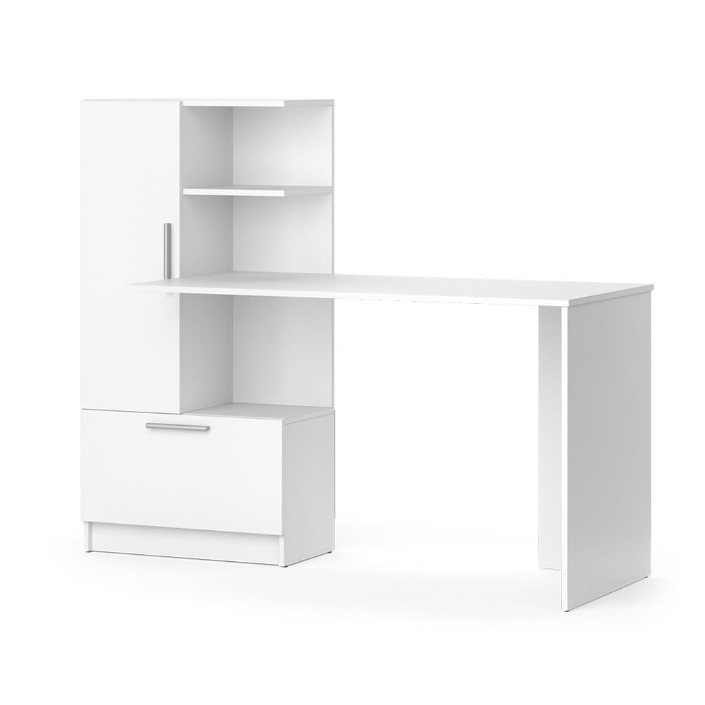 Vicco Schreibtisch Weiß 150x120.1cm style modern Weiß Spanplatte