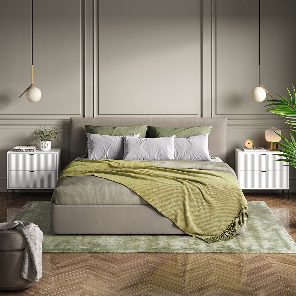 Nachttische 2er Set Weiß 66x60cm - Maisons Du Monde