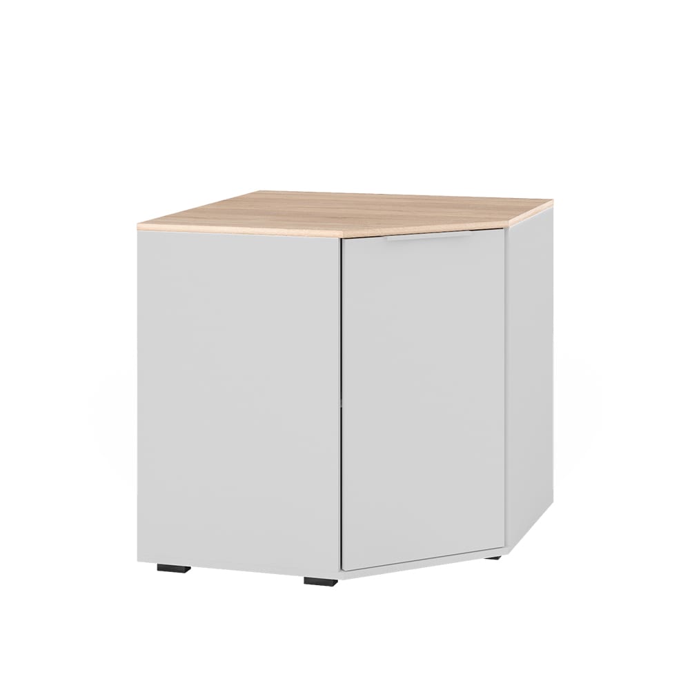 Sideboard Mit 1 TüRen, Weiß/Sonoma 77.9 X 77.9Cm