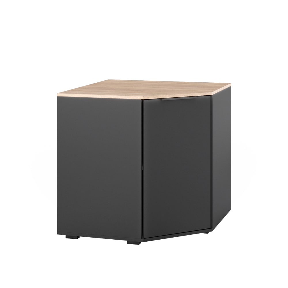Vicco Sideboard mit 1 Türen, Anthrazit 77.9 x 77.9cm style modern Grau Spanplatte