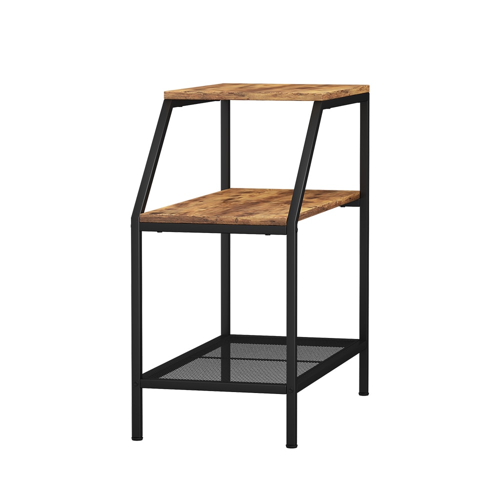 Vicco Anstelltisch mit 2 offenen Ablagen Eiche rustikal 30x61,5cm style modern Braun Spanplatte